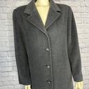 Jones New York Vintage Y2K JNY  Wool Mohair blend Long Gray Coat size Large Photo 4