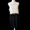 Olive & Oak  gorgeous NWOT white grey black fringed sleeveless dress Photo 1