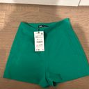 ZARA High Waisted Pleated Tailored Shorts Photo 1