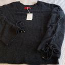 n:philanthropy NEW! $228  Amy Lace-Up Sleeve Sweater Black Cat Size Small Photo 7