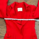 Edge TWILLEY ATELIER Raw- Open Front Jacket Crimson Red Size 6 Photo 9