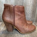 Jessica Simpson  Kirblin Leather Brown Zip Up Ankle Boots Booties Size 8 Photo 2