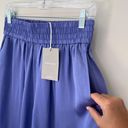 Everlane NEW The Satin High Rise Wide Leg Pull On Pants Cornflower Blue Photo 4