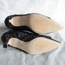 Manolo Blahnik  Baylow Navy Floral Embroidered Jacquard Pointed Toe Ankle Boot Photo 7