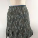 Petal Allen Schwartz Women's Tweed Straight Skirt Blue  Hem Pencil‎ Size 6 Photo 4