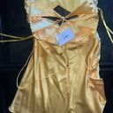 Yellow Strapless Dress Size L Photo 1