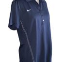 Nike  452885 Ladies Dri-FIT Sport Swoosh Pique Polo Top Midnight Navy Large Photo 5