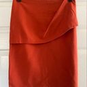 CAbi  Burnt Orange Overlay Wrap Pencil Skirt Knee Length Career Size 6 Photo 0