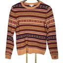 Brooks Brothers  Red Fleece Sz Small Merino Wool Blend Sweater Fair Isle Classic Photo 2