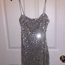 Silver sequin mini dress Photo 1