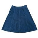 L.L.Bean Vintage , classic fit knee length denim skirt with pockets size 4 Photo 1