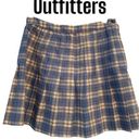 Urban Outfitters U.O.  Plaid Mini Pleated Skirt Blue & White Sz S Photo 1