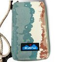 KAVU  Go Time Wallet Phone Crossbody Bohemian Hiking Canvas Neutral Earthy Photo 4