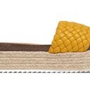 Yellow Braided One Band Platform Slip On Sandal Size 10 Photo 7