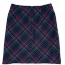 Talbots Outlet Classic Skirt Tartan Plaid Wool Acadamia Dark Blue Purple Green 8 Photo 1