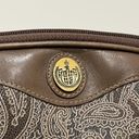 Liz Claiborne  Paisley Print Y2K Vintage Leather Crossbody Shoulder Bag Purse Photo 7