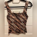 Leith  Square Neck Tan Tiger Dye Tank Size S Photo 2