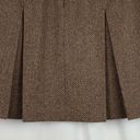 J.Crew  100% Wool Brown & Light Pink Pleated Academia Prep Skirt NWOT  Size 6 Photo 5