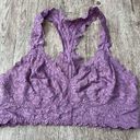 Felina  Purple Lace Razorback Bralette Size Large Photo 0