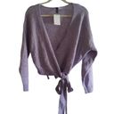 Divided  H&M Wool Blend Wrap Cardigan Sweater Balloon Sleeve  Photo 0