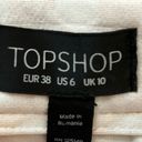 Topshop White Polka Dot Textured Skirt Size 6 Photo 3