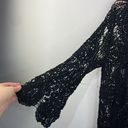 Bluivy Young Contemporary Crochet Black Kimono Duster open front long sleeve M Size M Photo 7