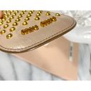 Miu Miu Gold Studded Lambskin Card Holder Photo 5