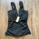 Sea Level Australia Lola Shimmer E Cup Cross Front Singlet Top Size 8 NWT Gray Photo 3