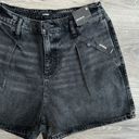 EXPRESS NWT  Super High Waisted Tailored Denim Shorts Faded Black Wash Medium Photo 5