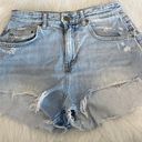 ZARA Ripped Denim Shorts Photo 0