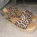 Soda Shoes Cheetah Print Platform Sandals Photo 0