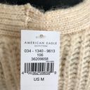 American Eagle  Women's Cable Knit Cardigan Sweater Beige Medium Cozy & Warm NWT Photo 5