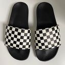 Vans Black Checkerboard Cushioned Slides Size 7 Photo 0