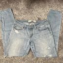 Abercrombie & Fitch Abercrombie light wash destroyed straight leg jeans size 2S low rise Photo 0