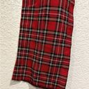 Bulldog Vintage 90s Plaid Red Flare Grunge Raw Hem Pants Size 6 Photo 1