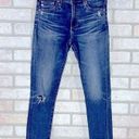 AG Adriano Goldschmied Ag Farrah Skinny Ankle Distressed Jeans in 14 Year Blue Garden Size 24 Photo 4