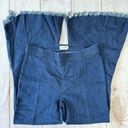 Cello NEW  Flared & Frayed Bell Bottom Pull On Dark Wash Denim Jeans Size Large Photo 8