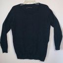 All Saints Kimba Jumper Pullover Sweater Navy Blue Silk Cotton Small Side Slits Photo 0