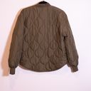 NEW OAT New York Quilted Bomber Snap Button Lightweight Jacket Coat Green XS Photo 3