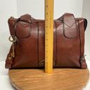 Fossil  Vintage Reissue Weekender Large Distressed Brown Leather Satchel Bag Photo 6