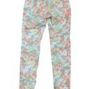 Elle  Jeans Size 6 White Pastel Floral Design 30X29 Photo 3