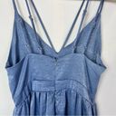 The Vanity Room  Blue Cross Back Satin Slip Maxi Gown Dress XS Photo 3