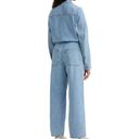 Levi's  Light Wash Denim Coverall Straight Cinched Waist Iconic Jumpsuit Size XL Photo 2