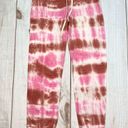 Sundry  Pink and Wine Tie Dye Basic Terry Sweatpants NEW Size 1 Small Photo 1