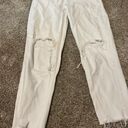 ZARA White Distressed Jeans Photo 0