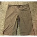 Lane Bryant  Brown Plaid Capri W/ Cuff Sz 28 NEW Photo 0