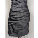 La Femme  Strapless Beaded Bodycon Satin Mini Dress Black Size 8 Photo 8