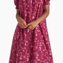 Hill House  Home The Caroline Nap Dress in Burgundy Floral Smocked Size XS Photo 0