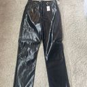 Abercrombie & Fitch Ultra High Rise 90’s Straight Leather Pant Photo 0