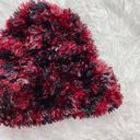 Vintage Y2K Red & Black Colorful Fuzzy Winter Hat Photo 4